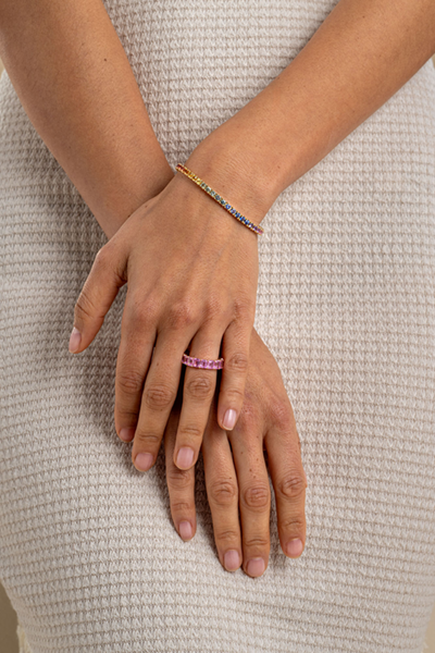 Anello Fedina Eternity Ottagoni - immagine 4