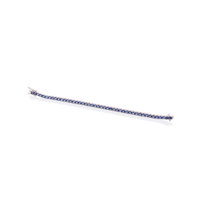 Bracciale Tennis a filo con zaffiri blu
