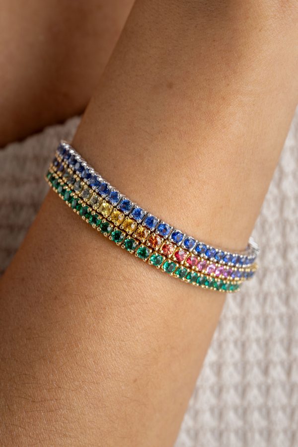 Bracciale Tennis a filo Rainbow - immagine 4