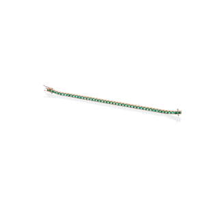 Bracciale Tennis a filo con smeraldi